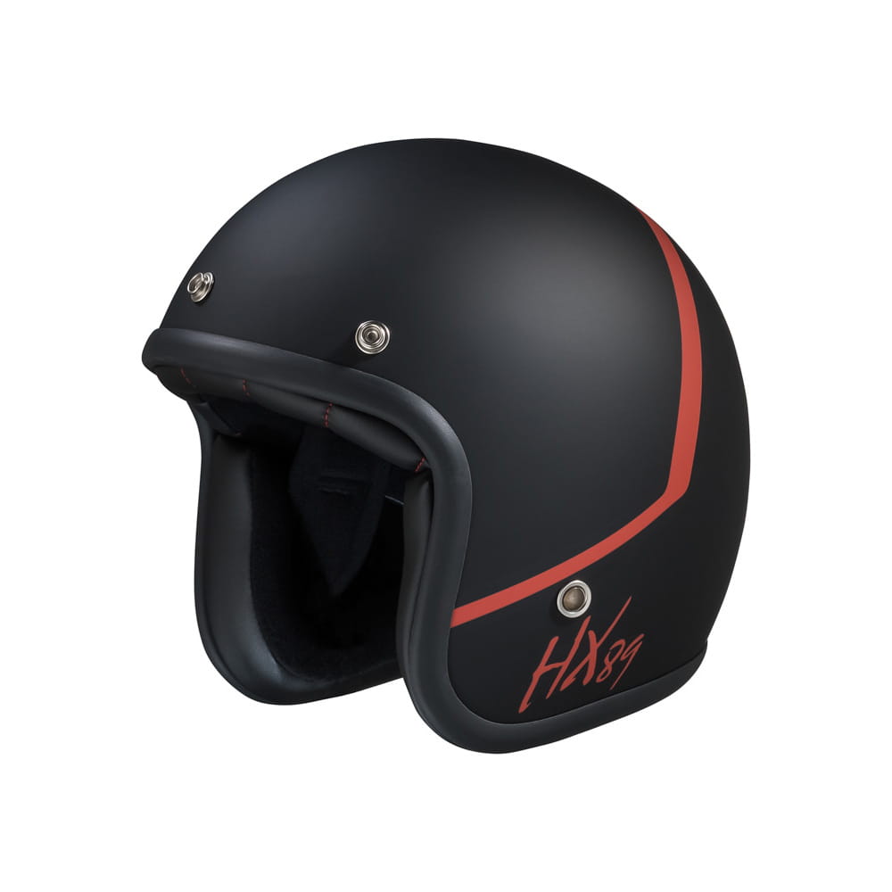 Casque Jet Matte Black Red Casques Jet Moto Casques