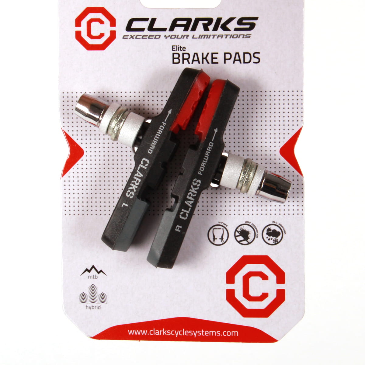 Clarks Bremsbelag V-Brake - 1 Paar, Felgenbremsbeläge