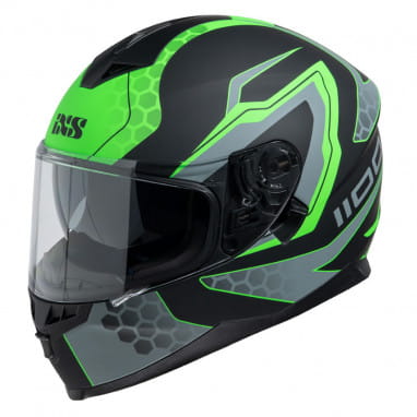1100 2.2 Motorcycle helmet - black matte green