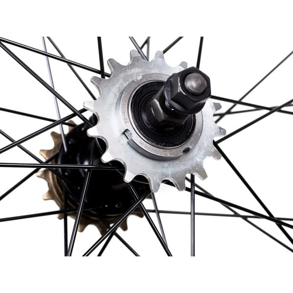 Deep Section Singlespeed Fixed Gear Wheelset - 30 mm rims - black