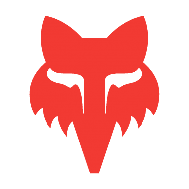 Sticker Fox Head - 10 cm - red