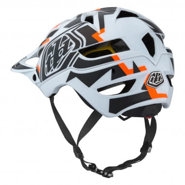 A1 MIPS Helm - Weß/Schwarz/Orange