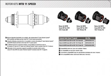 XX1 Freilaufkörper - XD Rotor-Kit Sram MTB für 3 pawl