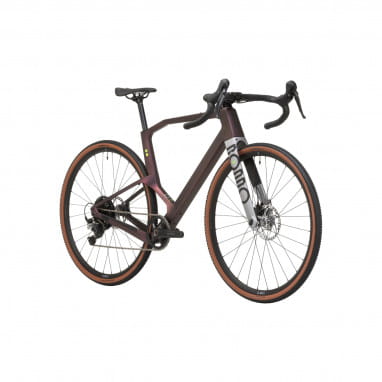 Bicicleta Ruut CF 2 Gravel Plus - Berenjena/Plata