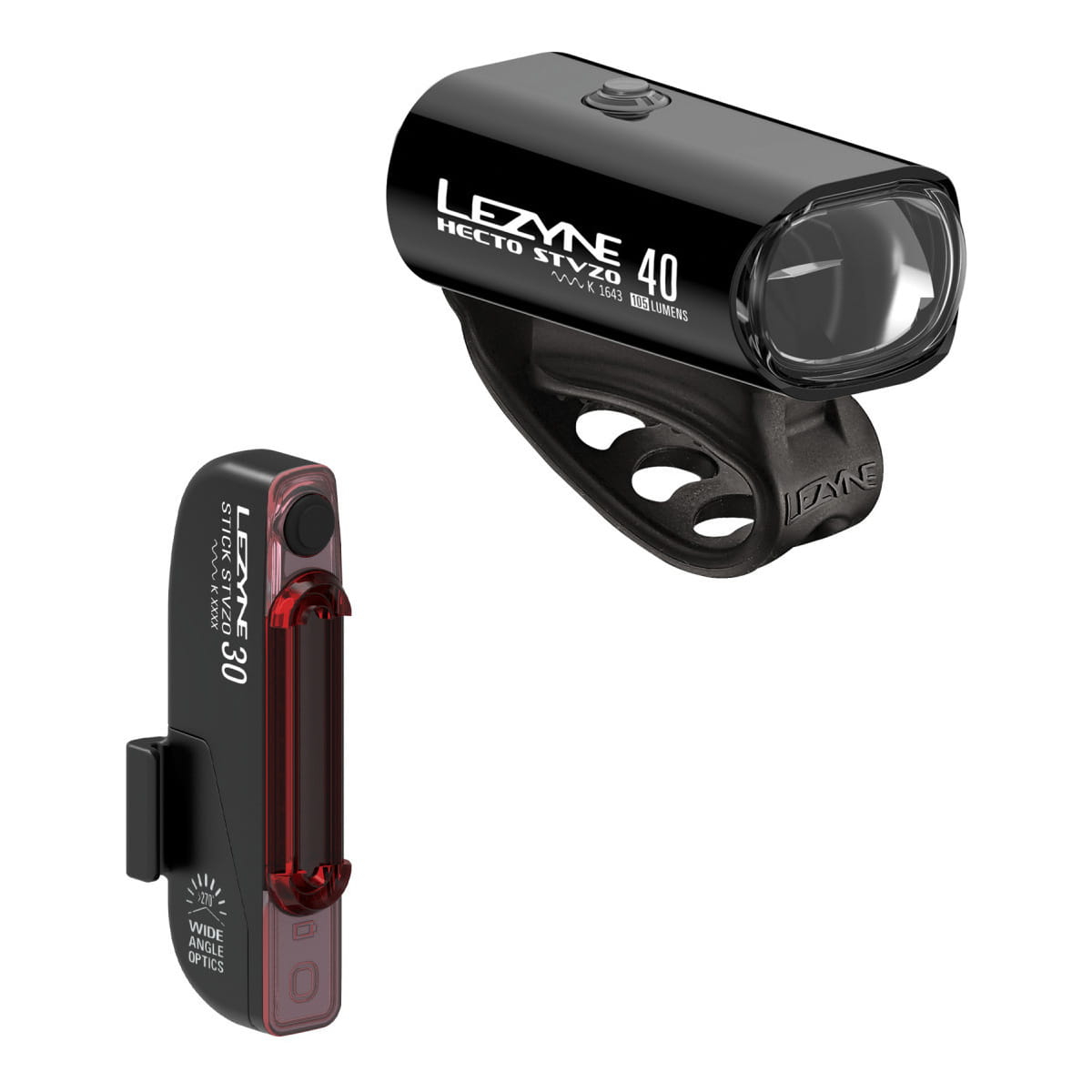 Lezyne Set Di Luci Hecto Stvzo Stick Stvzo Nero Luci Per Bici Con Batteria Bmo Bike