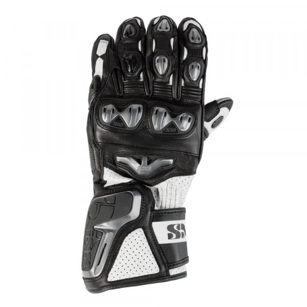 RS-400 motorcycle glove black white