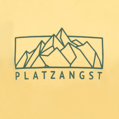Maglietta con logo della montagna - giallo