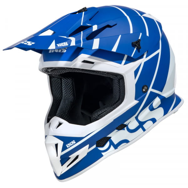 361 2.2 Motorcycle helmet - matt blue-white