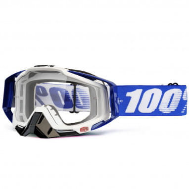 Racecraft Premium MX Goggles - Cobalt Blue - Klar