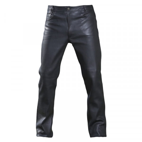 Leather jeans - black