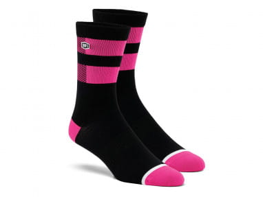 Flow Socken - Black/Fluo Pink