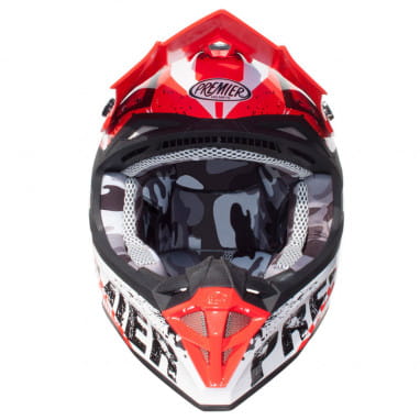 Motocrosshelm Exige ZX2 - weiss-rot-schwarz