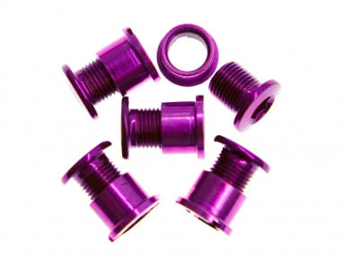 Single chainring bolts steel - 5mm - Purple