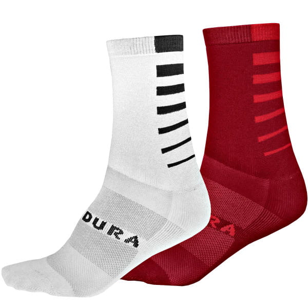 CoolMax Race Stripe Socks - White/Red