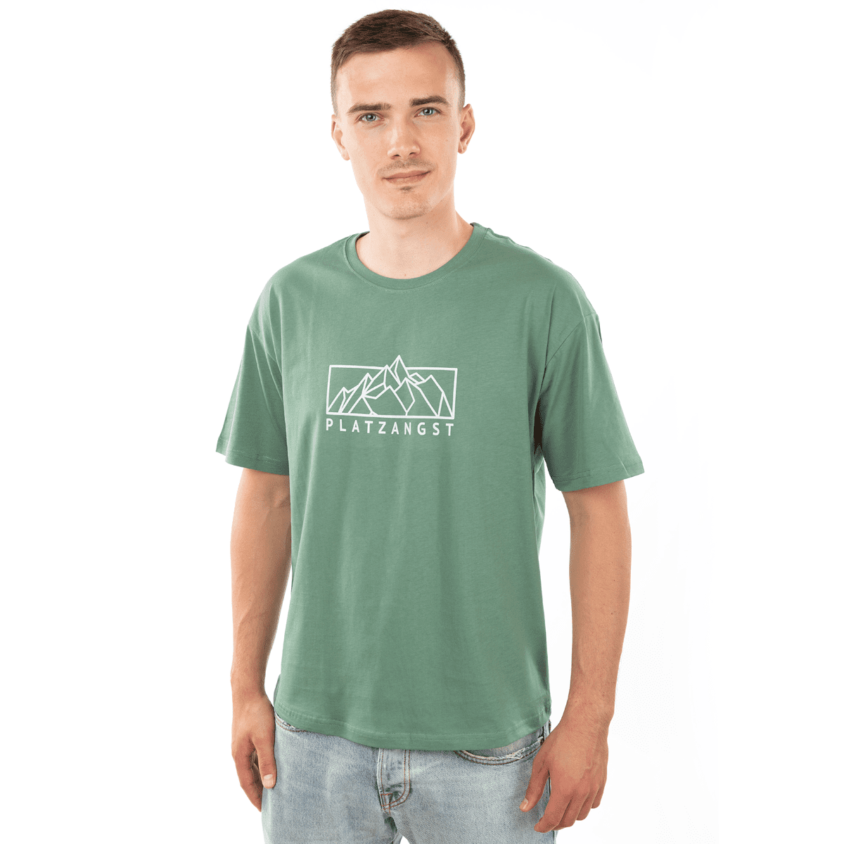 Platzangst T-shirt Mountain Logo Green | T-shirts | BMO Bike Mailorder