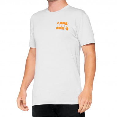 Trona Tech Tee - Functional T-Shirt - Chalk - White/Orange