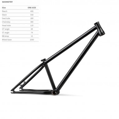 Cody - 26 Inch Dirt Bike Frame - Tapered - Black