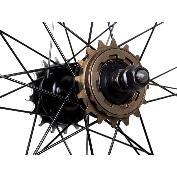 Deep Section Singlespeed Fixed Gear Wheelset - 30 mm rims - black