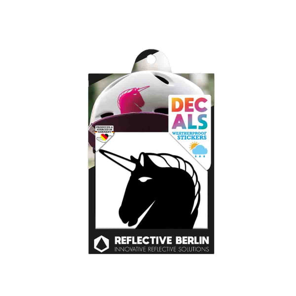 Reflective DECAL - Unicorn - schwarz
