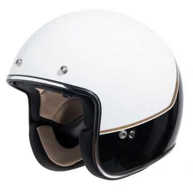 77 2.2 Jet helmet white black gold