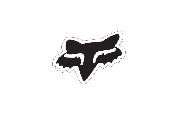 FOX HEAD Sticker - 7'' - Chrome