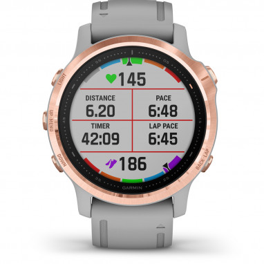 FENIX 6S Sapphire - GPS wristwatch - grey/rose gold