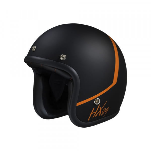 89 2.0 Jet Helm mat zwart oranje