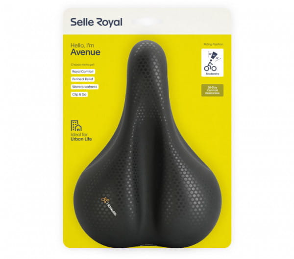 Avenue Urban Moderate bicycle saddle - black