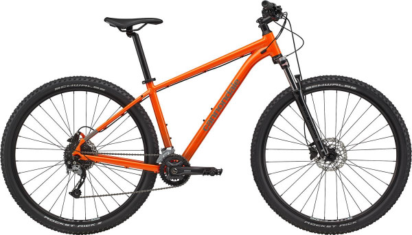 orange hardtail mountain bike