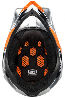 Aircraft Downhill Helm Chrome Orange