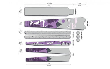 Kit di protezione del telaio Gravel Grinduro - Viola opaco
