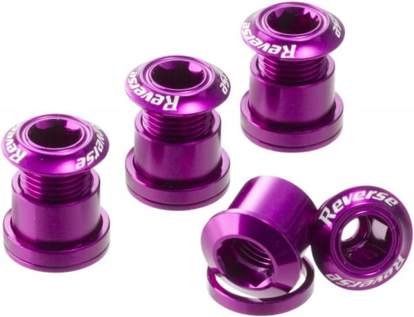 Chainring Bolt Set Kettenblattschrauben - 7mm - purple