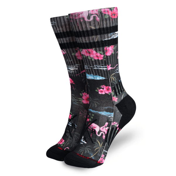 Socken ''Pink Flamingos!'' - Schwarz/Pink