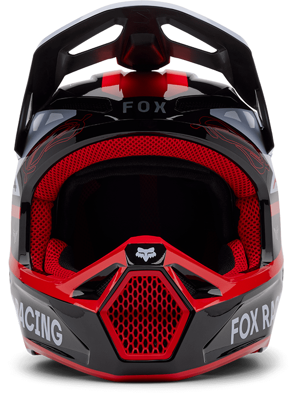 Fox Racing V1 Race Spec Helmet Fluorescent Red Motocross Helme BMO Bike Mailorder