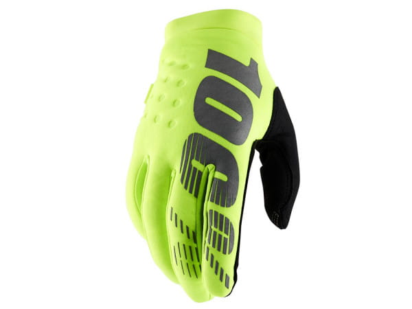 Brisker Youth thermal gloves - fluo yellow