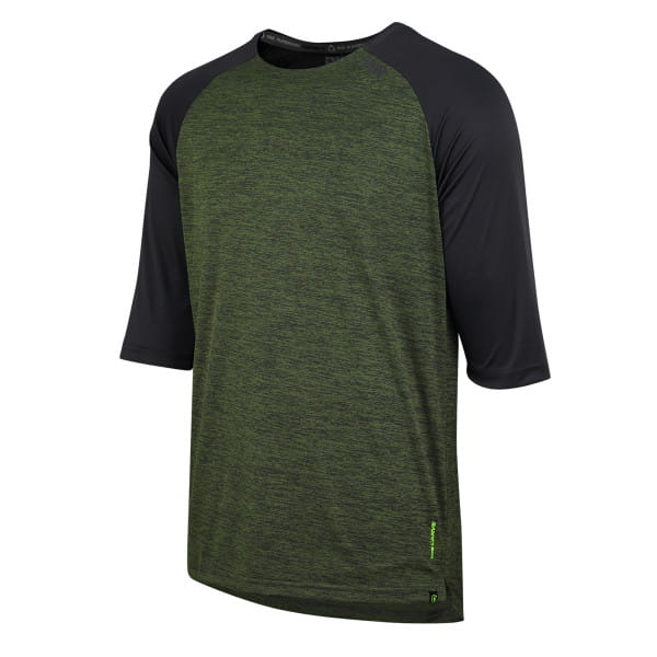 Carve X Jersey 3/4 Sleeve - Olive Green/Black