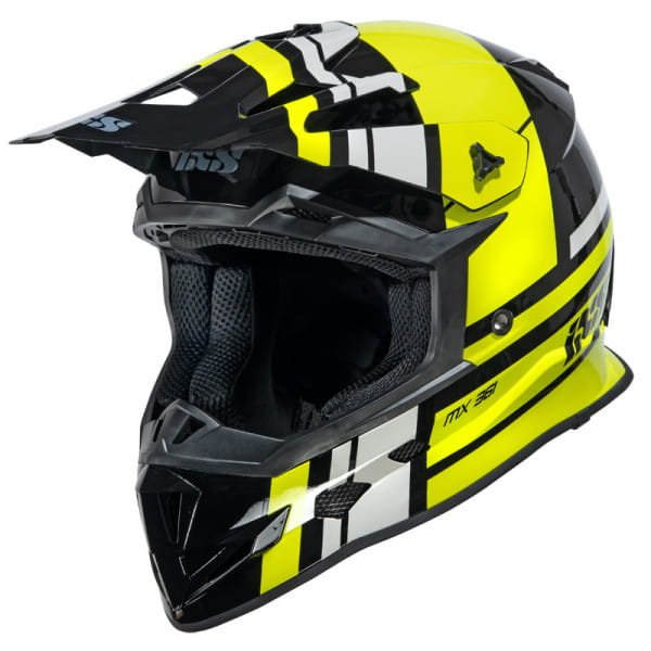 Motorcrosshelm iXS361 2.3 zwart-geel-grijs