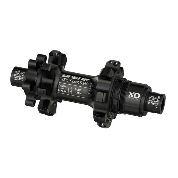 Oozy Hinterradnabe 12x148 mm Boost - 6 Loch inkl. Adapter mit Sram XD - Schwarz