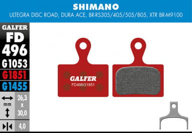 Advanced brake pads for Shimano Ultegra - Red