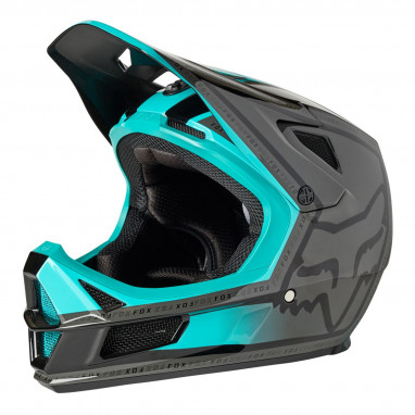 Rampage Comp Cali CE CPSC - Fullface Helm - Teal - Grau/Schwarz/Blau