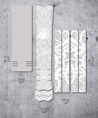 Kit di protezione del telaio della e-bike Viking - Bianco