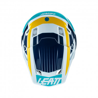 Helm inkl. Brille 8.5 V22 Graphic blau-weiss-gelb