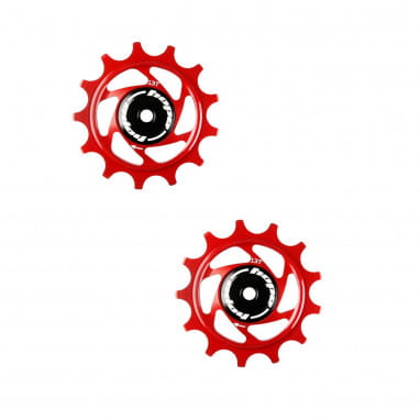 Jockey Wheels shift rollers - 13 teeth - Red