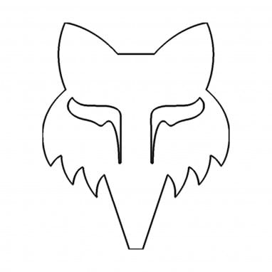 Fox Head 2.5" - Die Cut Vinyl - White