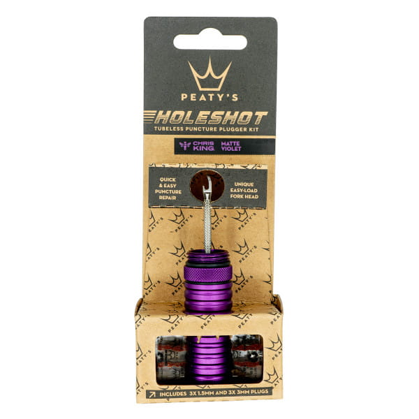 Holeshot Tubeless Puncture Plugger Kit - Violet