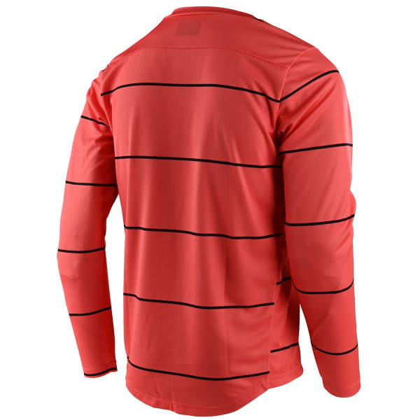 Flowline - Long Sleeve Jersey - Stacked Coral - Red/Black