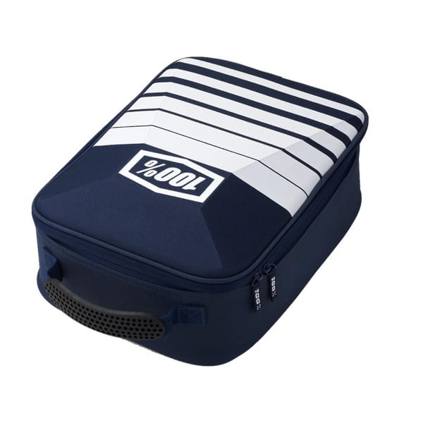 Spectacle Case / Goggles Case - Navy Blue / White