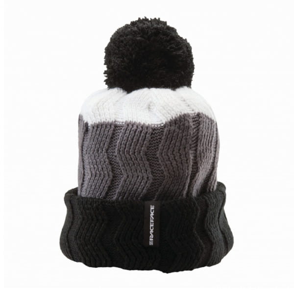 Bob Cable Knit Toque Pom-pom hat - White/Grey