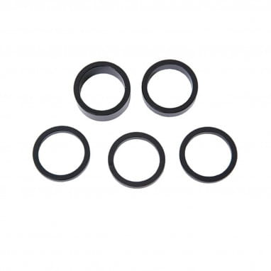Headset spacer set 5 pieces - 1 inch - black