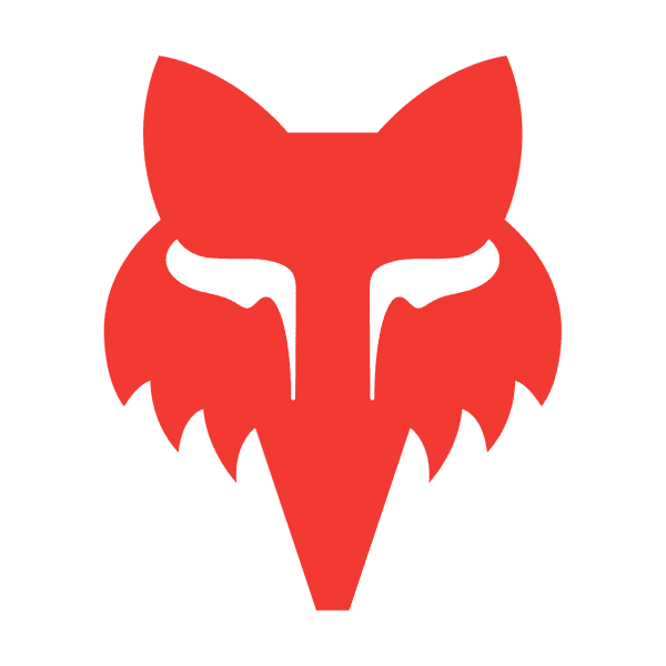 Sticker Fox Head - 10 cm - red